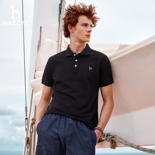HAZZYS/哈吉斯 夏季凉感翻领POLO衫 男装 ASTZE0DBX18