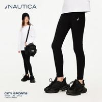 NAUTICA 童装 女童运动瑜伽裤春秋季打底裤儿童城市户外 黑色 170