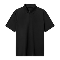 拇指白小T 男士POLO衫 200S高支压胶 墨黑 3XL