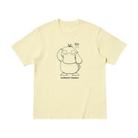 优衣库 男装/男女同款UT Pokémon印花T恤/短袖T恤宝可梦480352 41 杏黄色  可达鸭