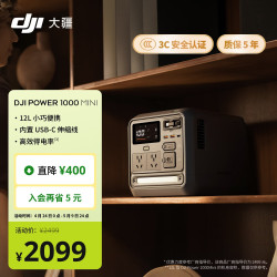 大疆 Power 1000 Mini 户外移动电源 （1008Wh、100W)