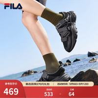 FILA 男鞋复古运动凉鞋火星鞋休闲凉拖黑色 黑-BK 39