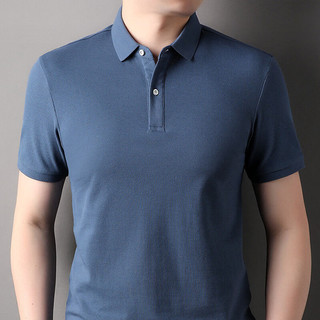 Q ZHIHE/千纸鹤 天蓝色男士POLO衫 3XL