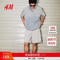H&M H&M男装卫裤夏季宽松中等克重舒适运动休闲短裤
