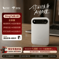钉钉 Talk A1 智能AI录音笔【云享版】 皓月银