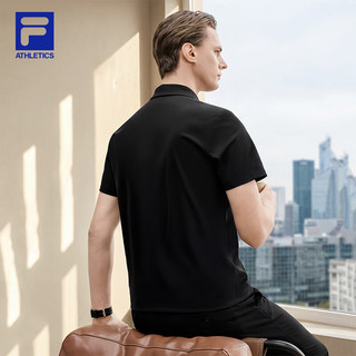 FILA/斐乐 菁英POLO男士短袖POLO衫 深黑 2XL