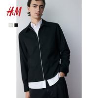 H&M 男装夹克巴恩风翻领拉链夹克（2色可选）