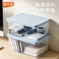 禧天龙 透明收纳箱35.7*26*15.4cm三个装
