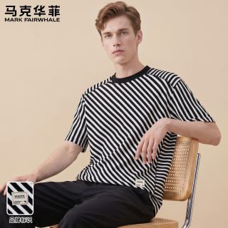 马克华菲 男士圆领短袖T恤