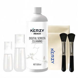 KERZY 笔记本电脑屏幕清洁剂适用电脑屏幕手机平板眼镜等多功能多场景使用清洁工具 500ml带2喷雾瓶六合一