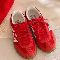 骆驼 牌 女士休闲鞋 X24B097606 复古运动鞋