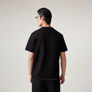  JACK&JONES/杰克琼斯 凉感 男士短袖T恤 2XL （190） E43纯黑色 常规