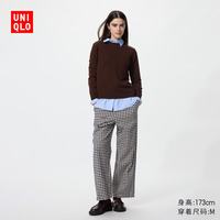 UNIQLO/优衣库 女装法兰绒舒适长裤 藏青色 XS