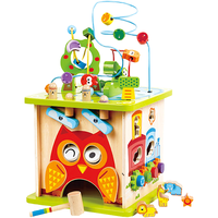 Hape 森林动物游戏盒 六面体串珠配对早教玩具 18M-3Y
