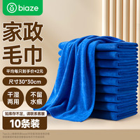 毕亚兹 家政抹布 30*30cm10条 厨房洗碗洗车毛巾加厚保洁拖地布清洁卫生