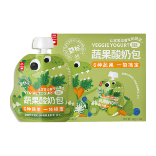 乐纯 婴标蔬果酸奶 紫甘蓝蓝莓味 80g*10支