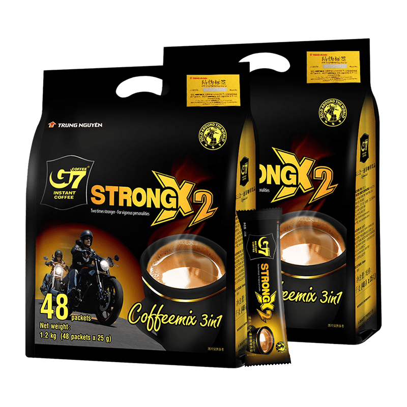 G7 COFFEE/中原咖啡 G7特浓咖啡 1200g*2袋 速溶咖啡