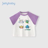 JELLYBABY 杰里贝比 2026夏季婴幼男童T恤 紫色 80