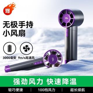 萨勒芬妮 超高速手持小风扇  冰感飓风·100档澎湃冷风 3000mAh