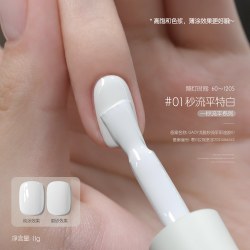 戈雅 一秒流平甲油胶2026年新款高饱和黑白皮粉酸奶白色美甲胶