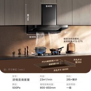 米家 小米米家智能欧式S2厨房家用抽油烟机燃气灶套装大吸力