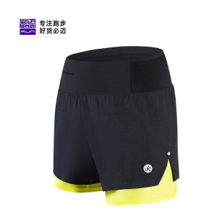 移动端：必迈 男士2寸二合一竞速运动短裤
