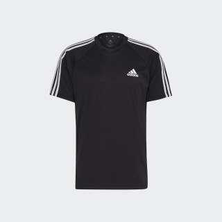 adidas 三条纹舒适圆领休闲短袖T恤男夏季