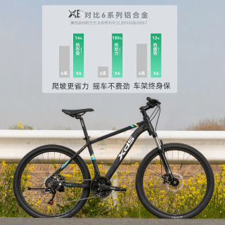 喜德盛 24款黑客380山地自行车 黑/绿| 21速 15.5寸|推荐身高150-165cm
