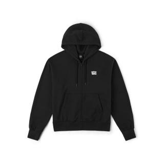 VANS 官方 男女情侣开襟连帽卫衣黑色加绒