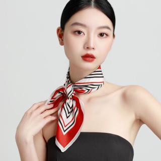 丝界 时尚经典百搭通勤真丝小方巾领巾