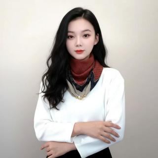 宝娜斯 丝巾围巾女士春天高级感洋气高档外搭护颈薄款围脖磁吸小方巾气质