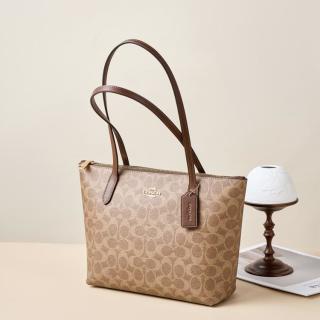 COACH 经典标志FIONA拉链单肩托特包CBT18