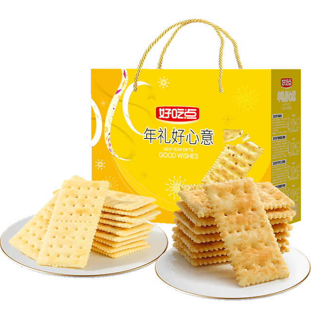 今日必买、88VIP：好吃点 多口味苏打饼干1183g