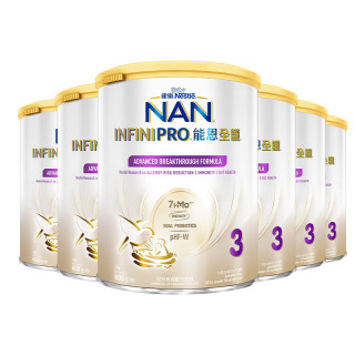 雀巢 升级能恩全护尖峰水解【7HMOs+双益生菌】12-36个月3段 800g/罐*6