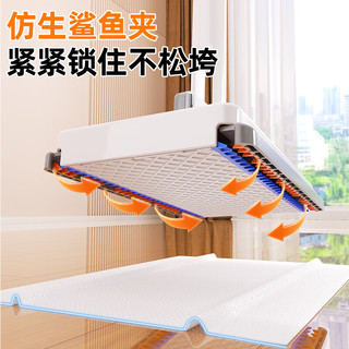 迪可家居 DERKOHOUSE 平板拖把 懒人免手洗干湿两用夹布拖把 奶油色 106cm 1把