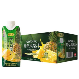 佳农 佳果源 100%NFC黑钻凤梨汁330mL*10 源头直发 包邮