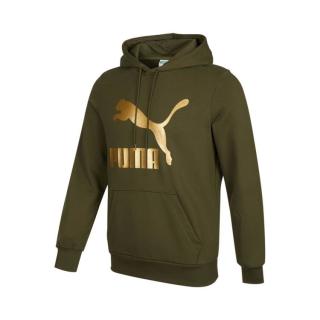 限尺码：PUMA 时尚印花大LOGO 男款棉质连帽长袖针织套头衫运动卫衣 Classics