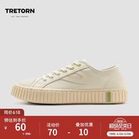 Tretorn 瑞典帆布鞋Campos 男女情侣低帮小白鞋透气舒适休闲鞋 米色 41.5