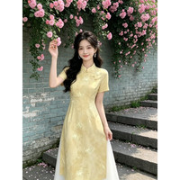 PLAYBOY 新中式高档改良旗袍连衣裙女士夏季2026年新款国风收腰气质长裙子