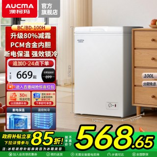 澳柯玛 BC/BD-100H 家用小冰柜全冷冻冷藏减霜卧式冷柜冰柜