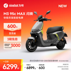 九号 ​M3 95c MAX 闪骑 电动摩托车 门店自提
