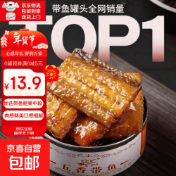 热带鱼 五香带鱼即食小海鲜罐头 100g*5