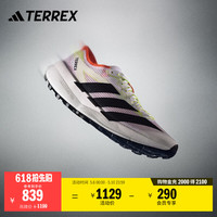 adidas 大速飞星2 AGRAVIC SPEED 2户外越野跑鞋阿迪达斯TERREX   白色/黑色/半冲击橙   42