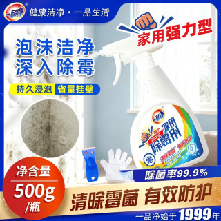 一品净 1999/ 强力除霉去渍剂500g 墙体墙面瓷砖除霉菌霉点 家用清洁喷雾 500g*1瓶