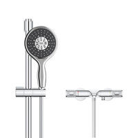 高仪 GROHE 4按键130mm空气增压手持花洒套装 恒温淋浴组合