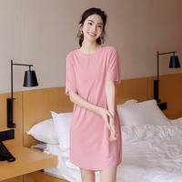 燠阳 冰丝睡裙 女 夏季垂感宽松家居服 仙女粉 均码 105cm