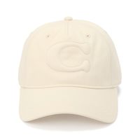 COACH/蔻驰 Jumbo Signature C 针织无檐帽 粉笔色 One Size