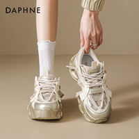 DAPHNE/达芙妮 厚底老爹鞋女 金色 36码 女士休闲鞋