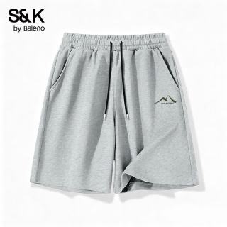 班尼路 五分裤 100%棉 吸湿排汗 灰色 M