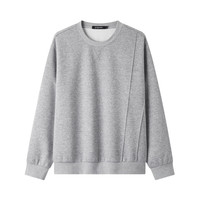 gxgjeans 超值清仓 美式分割设计简约休闲基础圆领卫衣 麻灰色
